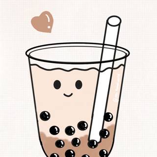 Cartoon boba wallpaper