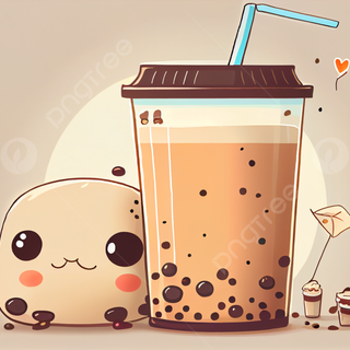 Kawaii bubble tea wallpaper