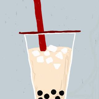 Cartoon boba wallpaper