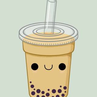 Cartoon boba wallpaper