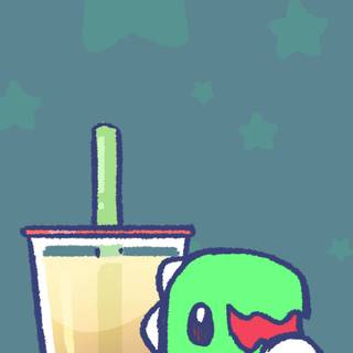 Cartoon boba wallpaper