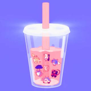 Cartoon boba wallpaper