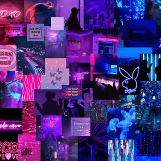 Aesthetic purple and blue wallpaper