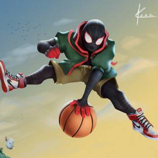 Miles Morales basketball wallpaper