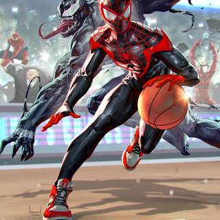Miles Morales basketball wallpaper