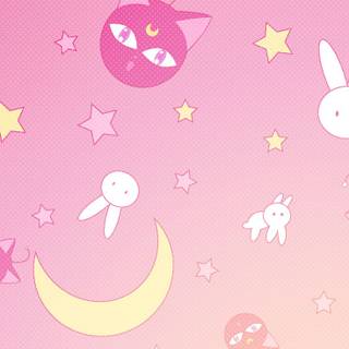 Magical girl pink wallpaper
