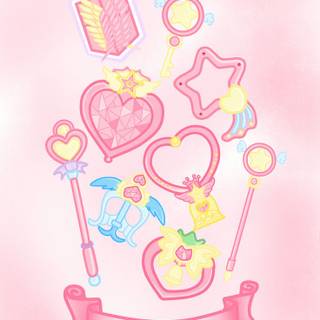 Magical girl pink wallpaper