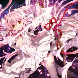 Magical girl pink wallpaper