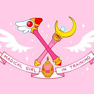 Magical girl pink wallpaper