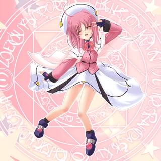 Magical girl pink wallpaper