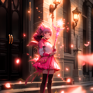 Magical girl pink wallpaper