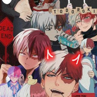 Todoroki collage wallpaper