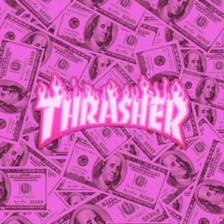 Girl with money wallpaper