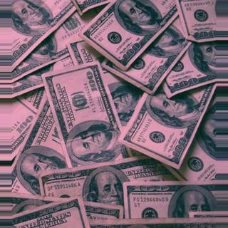 Girl with money wallpaper