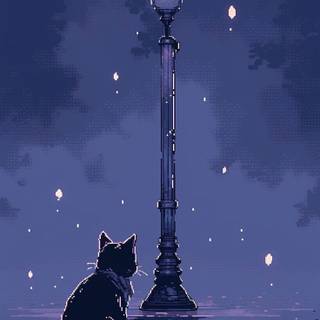 Cat pixel wallpaper