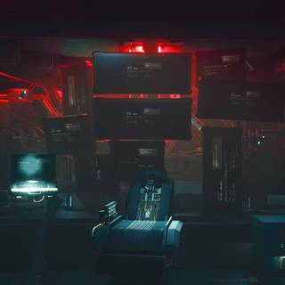 Cyber room wallpaper