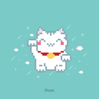 Cat pixel wallpaper