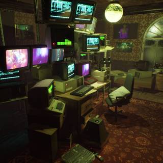 Cyber room wallpaper