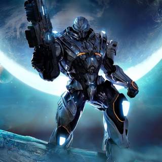 Space robot wallpaper