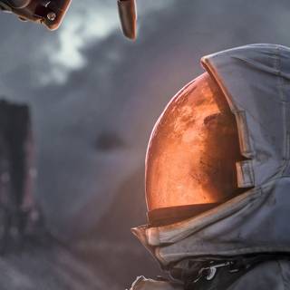 Space robot wallpaper