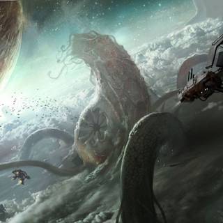 Space robot wallpaper