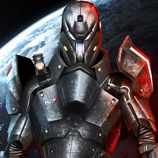 Space robot wallpaper