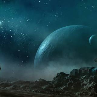 Space robot wallpaper