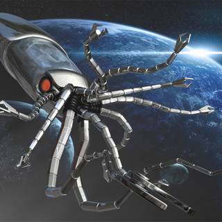 Space robot wallpaper