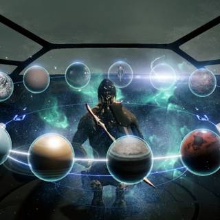 Space robot wallpaper