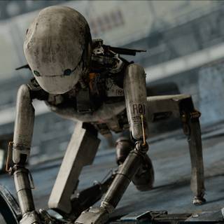 Space robot wallpaper