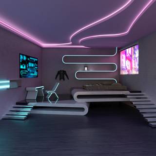 Cyber room wallpaper