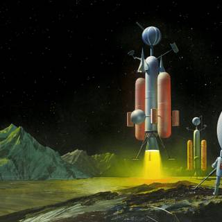 Retro futurism desktop wallpaper