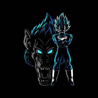 Vegeta minimal dark wallpaper