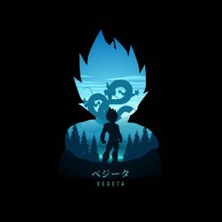 Vegeta minimal dark wallpaper