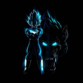 Vegeta minimal dark wallpaper