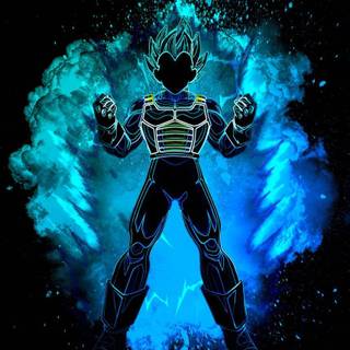 Vegeta minimal dark wallpaper