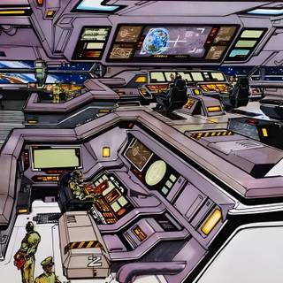 Retro futurism desktop wallpaper