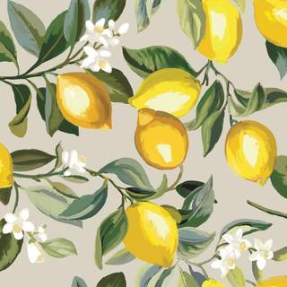 Spring lemons wallpaper