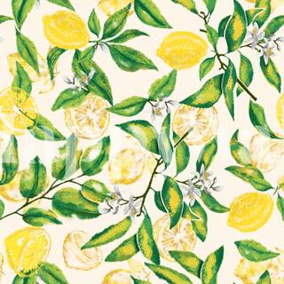 Spring lemons wallpaper