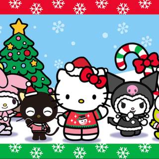 Hello Kitty and Friends winter wallpaper