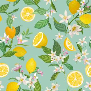 Spring lemons wallpaper