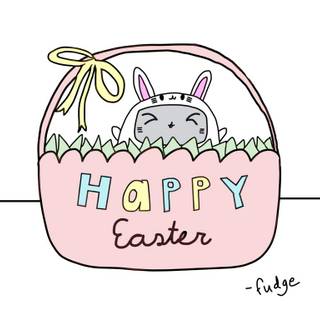 Happy Easter cat wallpaper