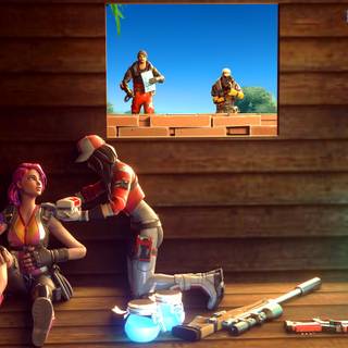 Fortnite wood wallpaper