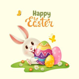 Easter postcard wallpaper