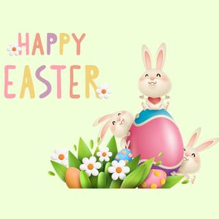 Easter postcard wallpaper