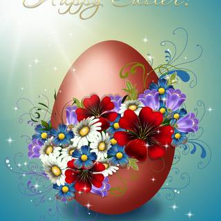 Easter postcard wallpaper