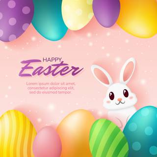 Easter postcard wallpaper