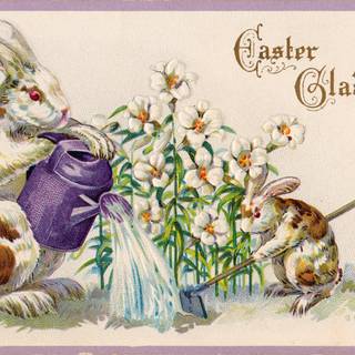 Easter postcard wallpaper