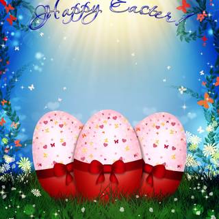 Easter postcard wallpaper
