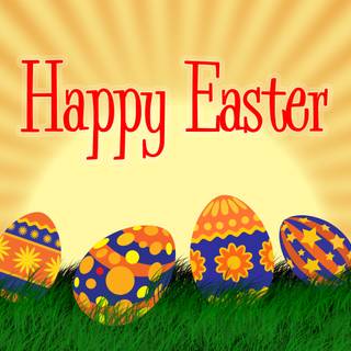 Easter postcard wallpaper